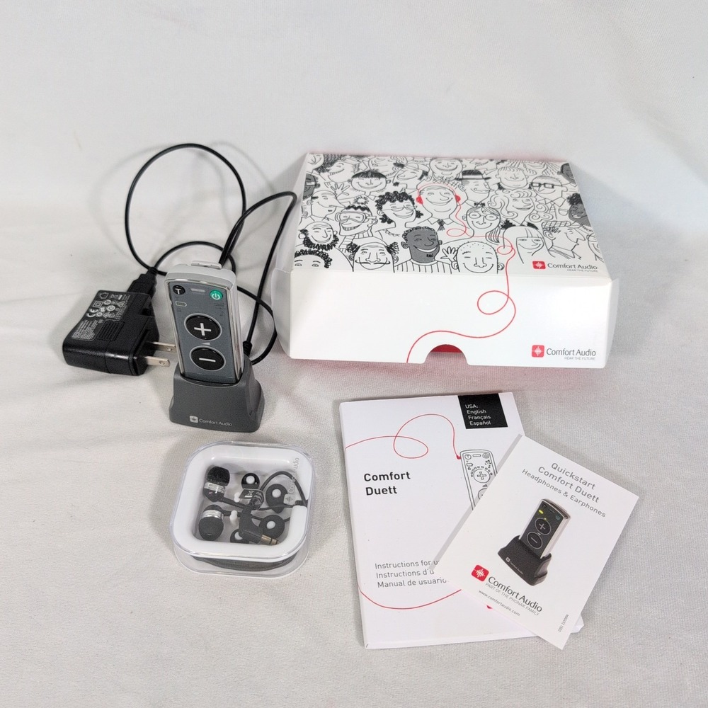 Comfort Audio Duett Personal Amplifier Listener Earbuds Charger WORKS